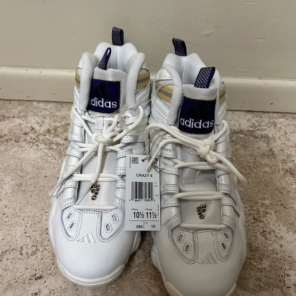 NEW adidas Crazy 8 'Core White Purple' - IF4523 Kobe Bryant Lakers 98 Size 14/15 - Picture 4 of 6